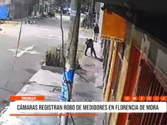 Trujillo: cámaras registran robo de medidores en Florencia de Mora
