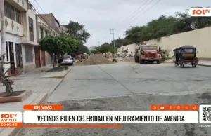 Chiclayo: vecinos exigen acelerar trabajos para mejorar avenida Elvira García García