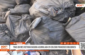 Trujillo: tras un mes retiran basura acumulada en colegio Francisco Bolognesi