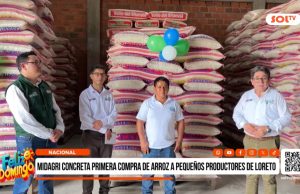 Nacional: Midagri concreta primera compra de arroz a pequeños productores de Loreto