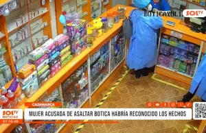 Cajamarca: mujer acusada de asaltar botica habría reconocido los hechos