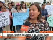 Trujillo: Vecinos de El Porvenir exigen al Gobierno Regional reparar avenida Antonio Rivero