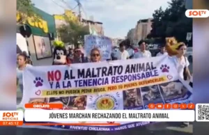 Chiclayo: jóvenes marchan en rechazo del maltrato animal