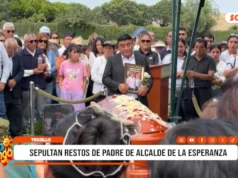 Trujillo: sepultan restos de padre de alcalde de La Esperanza