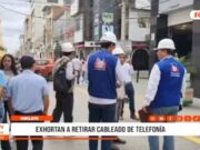 Lambayeque: Exhortan a retirar cableado de telefonía en desuso
