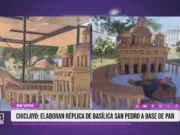Panificador de Monsefú crea réplica de la Basílica de San Pedro con pan comestible
