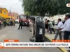 Trujillo: auto termina volteado tras chocar con taxi frente a Fiscalía