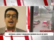 Rodrigo Martínez, periodista de Ecuador TV, habla de torrenciales lluvias y granizadas: “Esta es la parte supuestamente tranquila de El Niño; todavía estamos en riesgo de enfrentar cosas mayores”