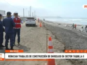 Reinician obras de enrocado en Las Delicias ante riesgo por erosión costera en Moche