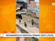 Tumbes: contrabandistas se enfrentan a pedradas frente a la Policía