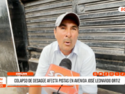 Chiclayo: Colapso de desagüe afecta pistas de la avenida José Leonardo Ortiz