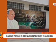 Cajamarca: elaboran pinturas en homenaje al Papa León XIV en Santa Cruz