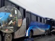 Piura: choque de cuatro ómnibus deja un muerto y más de 60 heridos