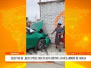 Trujillo: colectivo de Líder Express casi aplasta contra la pared a madre de familia