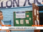 Elecciones 2026: Patricia Bolaños vota en el colegio Liceo Trujillo