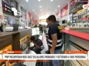 Trujillo: Policía recupera celulares robados y detiene a dos personas