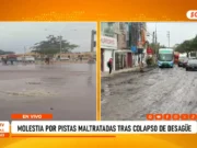 Trujillo: colapso de desagüe deja pistas dañadas y aguas estancadas cerca de La Hermelinda